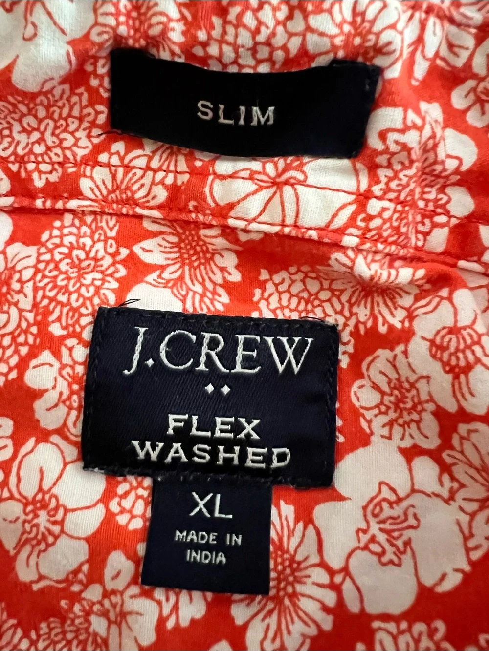 J. Crew Coral Floral Short-Sleeve Button-Down Shirt